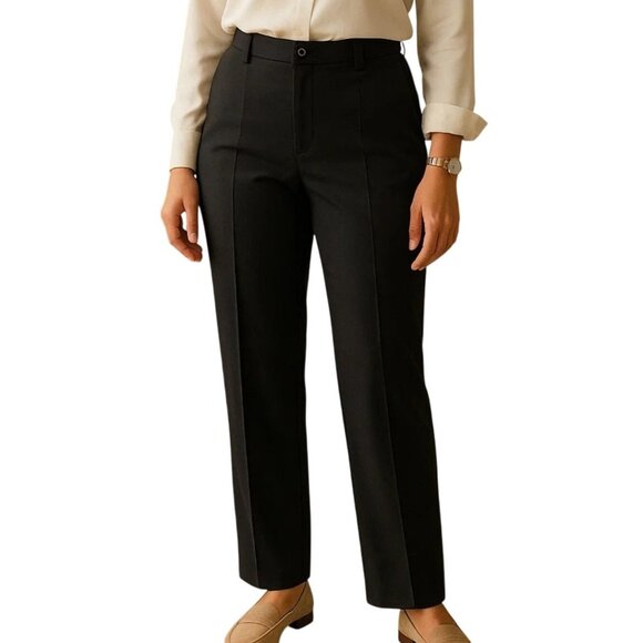 Ann Taylor Pants Size 12 Black Wool Blend Classic Career Essentials Straight Leg - Picture 12 of 14